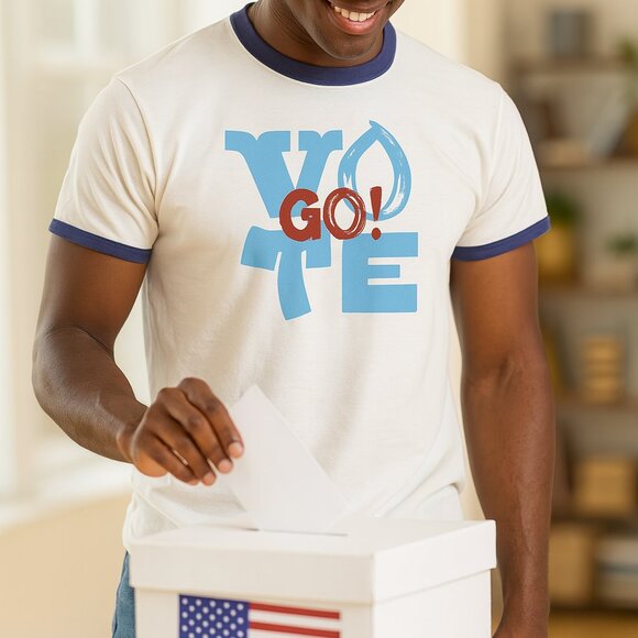 Curbside Apparel Other - Go Vote Ringer Voting Day Tee